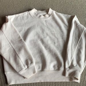 Lightly cropped crew neck